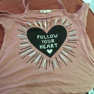 Kooba kids cold shoulder shirt